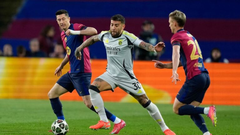 Video: el gol de Nicolás Otamendi para el 1-1 de Benfica ante Barcelona por Champions League