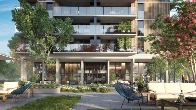 El parque de tres manzanas en el que se construyen edificios nuevos con vistas abiertas