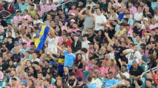 La hinchada de Boca dijo presente durante el Inter de Miami vs Al Ahly