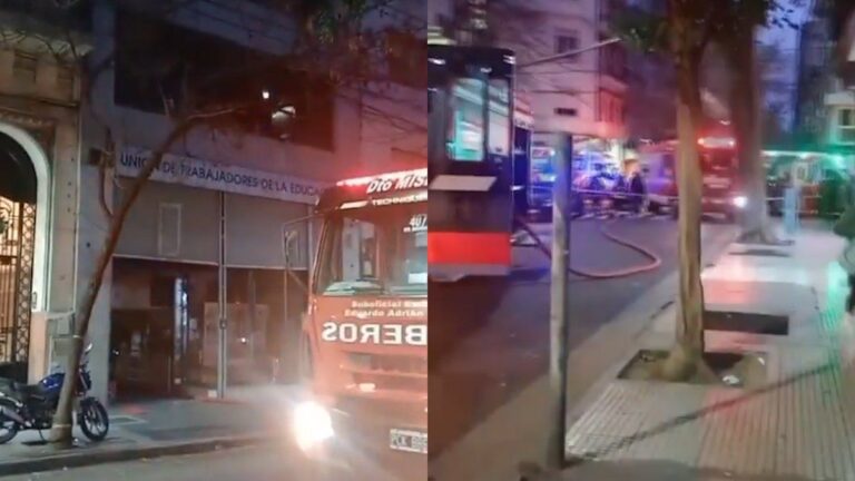 Incendio en un edificio de Balvanera afectó a tres empleados de seguridad