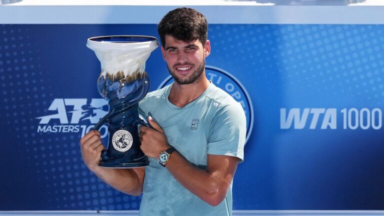 Tras el abandono temprano de Sinner, Carlos Alcaraz se consagró campeón en Cincinnati