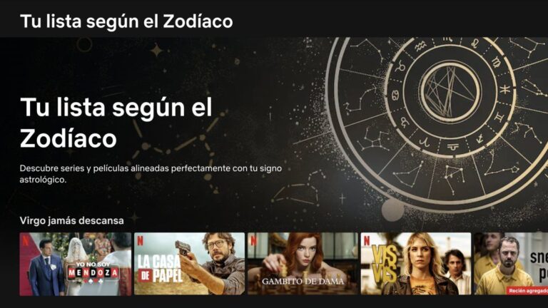 «Tu lista según el zodiaco» la nueva opción para ver películas y series en Netflix