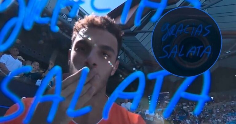 «Gracias Salata», la dedicatoria especial de Francisco Cerúndolo para Guillermo Salatino