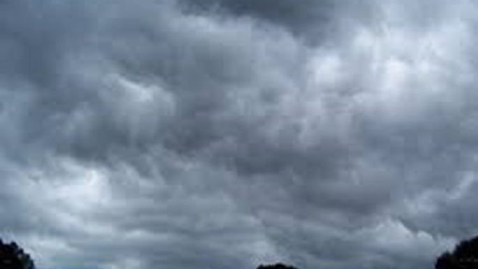 Mapa del clima en Neuquén con nubes y viento