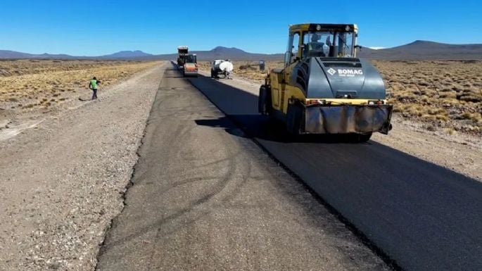 Trabajadores viales en acto oficial